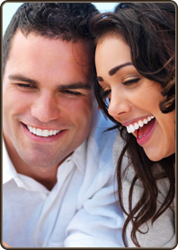stock photo young couple reading newsletter online