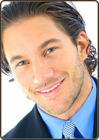 stock photo young business man with straight smile